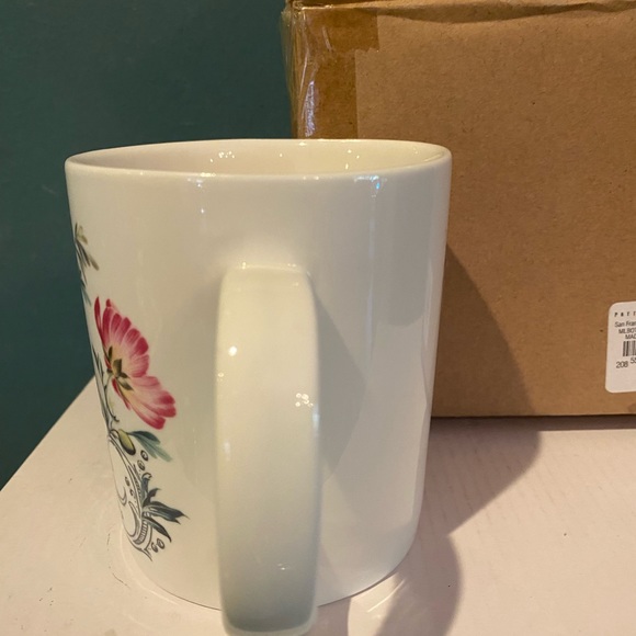 NIB Pottery Barn Monique Lhuillier Botanical Monogram Stoneware Mug - A - Picture 2 of 6